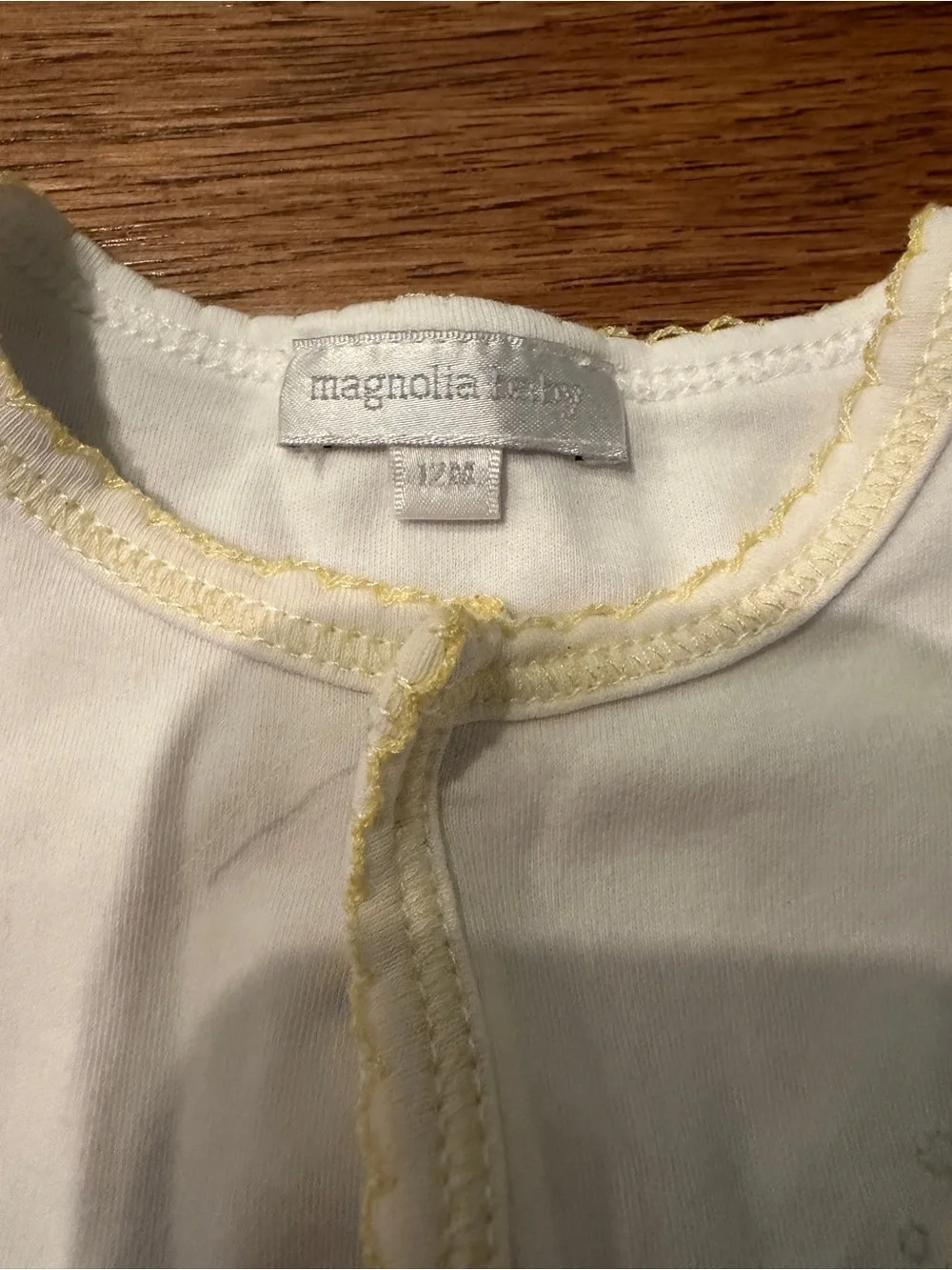 Magnolia Baby Footed Sleeper Pajamas 12M  Yellow Duck Embroidered One Piece